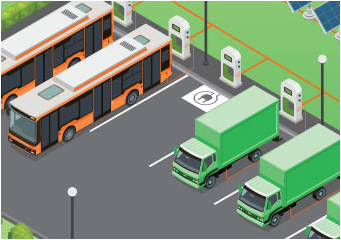 INFOGRAPHIC BAM Infra laadpleinen bussen en trucks