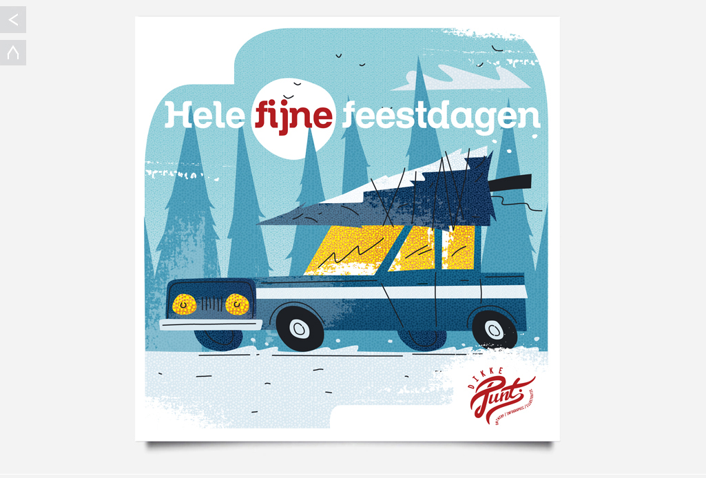 Illustratie driving home for christmas