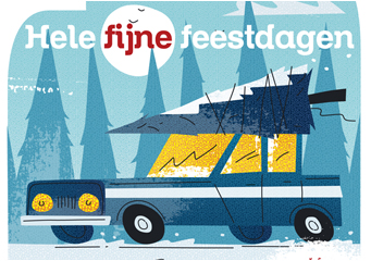 Illustratie Driving home for christmas